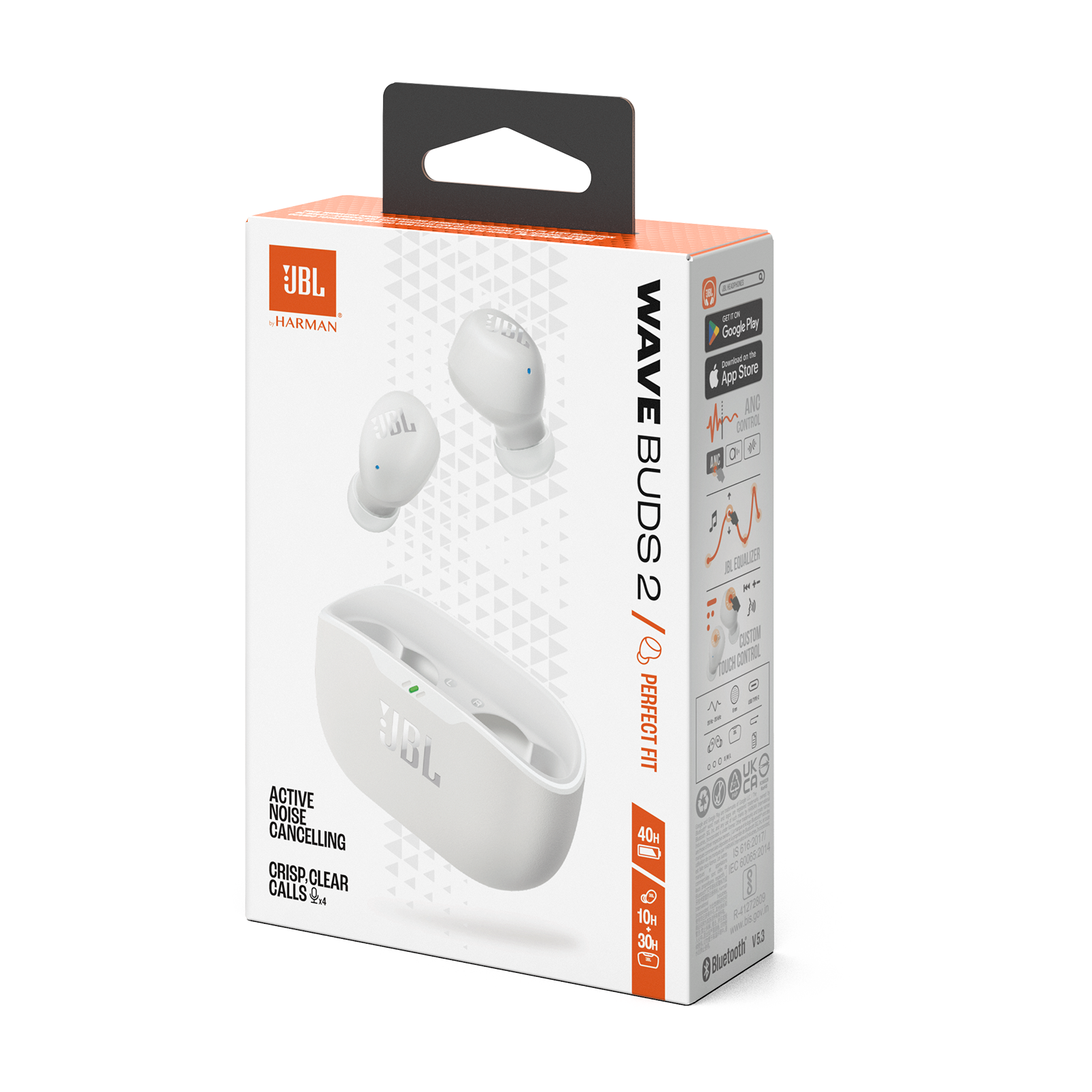 JBL Wave Buds 2 - White - True Wireless Noise Cancelling Earbuds - Detailshot 15